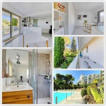 Modern Design Studio - Piscine - Standing - Clim - Wifi - Terrasse Apartman